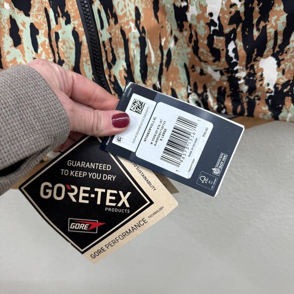 The North Face Verbier GTX Almond Butter Camo Winter Jacket Coat Womens XL NEW - Picture 3 of 12